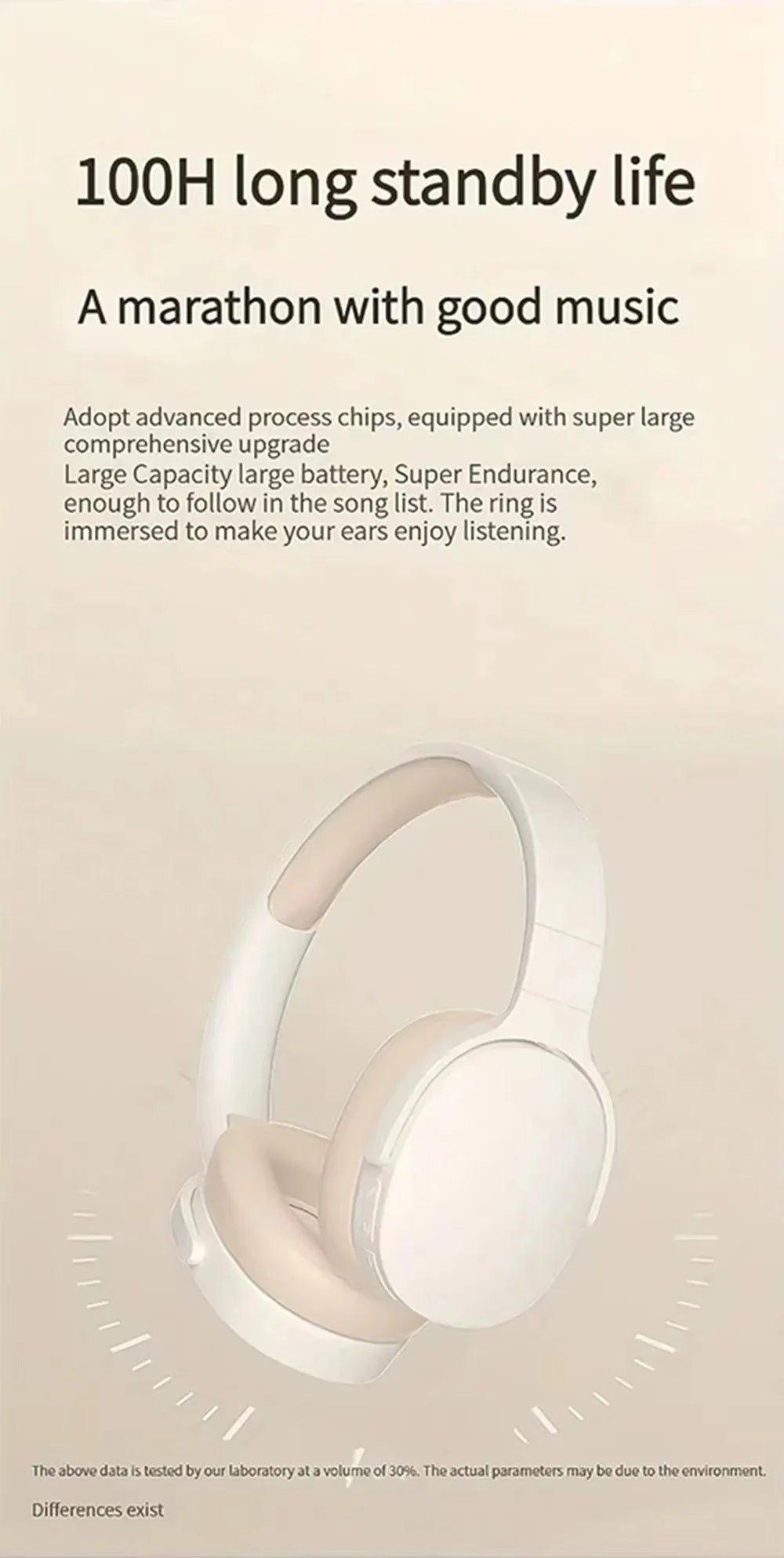 Headphones Wireless Bluetooth 5.3 Over Ear Hifi Stereo Headset True Sports With Earphones TF/AUX Music Player with HD Mic