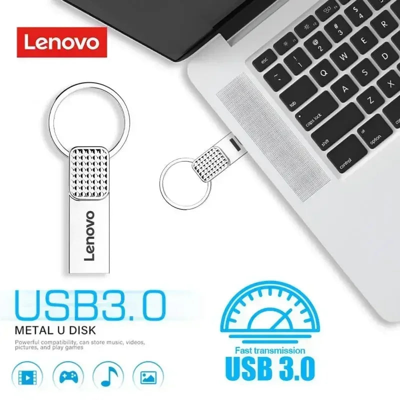 Lenovo USB Flash Drive capacity 2TB 512GB, Metal USB 3.0 Pen Drive Key 1TB Type C High Speed Pendrive 128gb Mini  memory