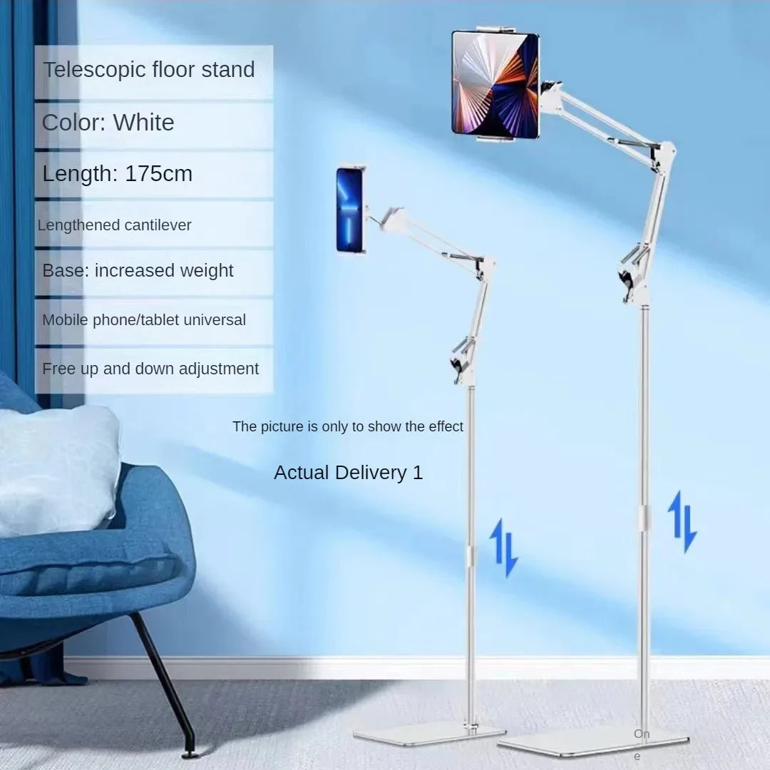 Mobile phone floor support Flat retractable cantilever live bed watch drama lazy lift pad