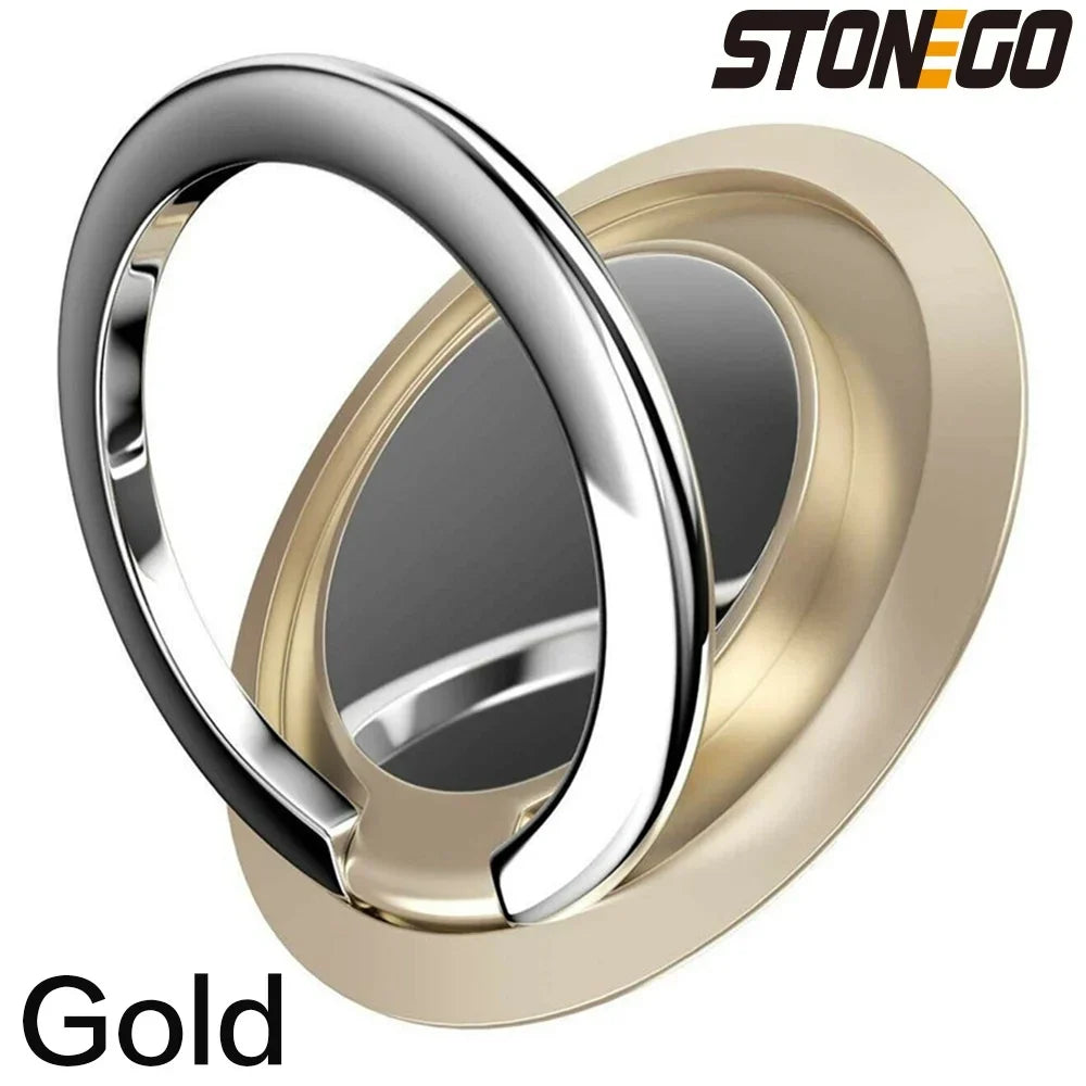 STONEGO Luxury Metal Mobile Phone Ring Holder Magnetic Car Bracket Socket Phone Ring Universal Car Bracket Phone Accessories