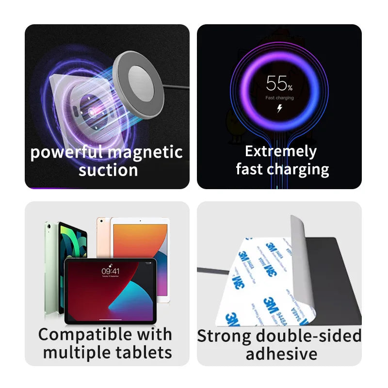 Magnetic wall charger mounting accessories Ipad tablet magnetic bracket 86 bottom box magnetic charging wall charging