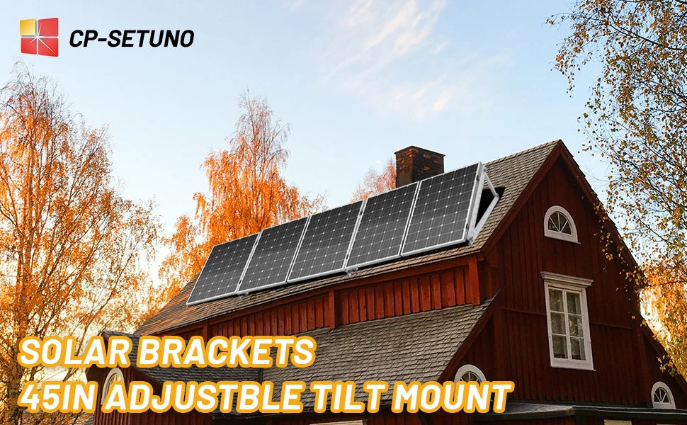 45in Solar Panels Adjustable Mounting Brackets Support up to 100W-500 Watt Solar Panel for Any Flat Surface, Roof, RV