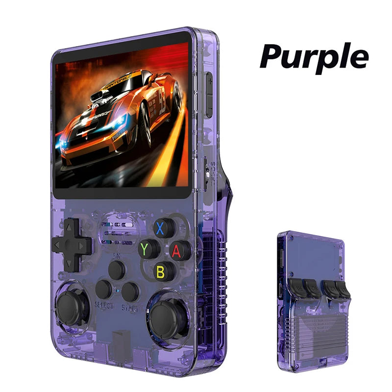 R36S Retro Handheld Video Game Console Linux System 3.5-inch IPS Screen Portable Handheld Video Player 64GB 15000 Games