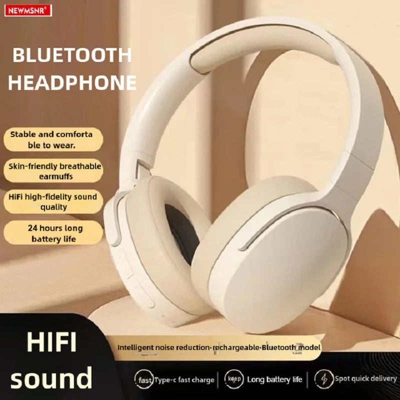 Headphones Wireless Bluetooth 5.3 Over Ear Hifi Stereo Headset True Sports With Earphones TF/AUX Music Player with HD Mic