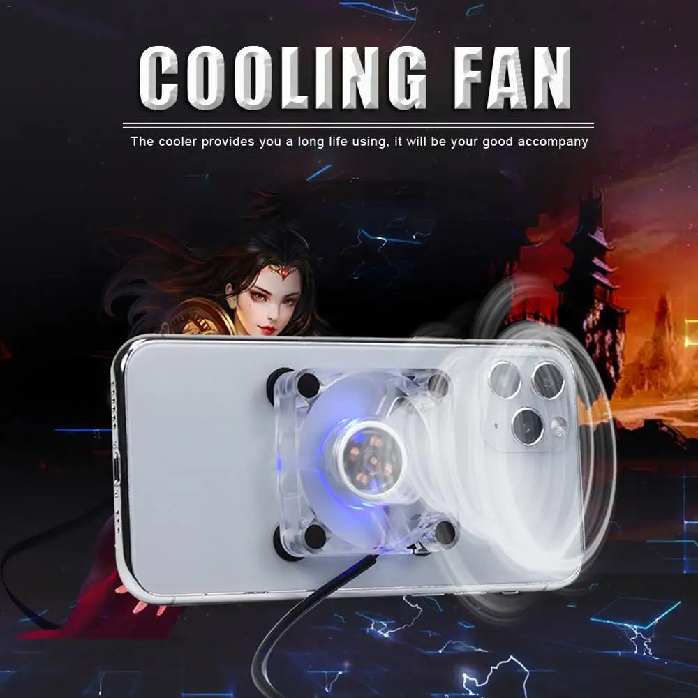 Portable Phone Cooler Fan USB Mobile Fan With Suction Cup Bottom Turbo Fan Cooler For Cell Phone Accessories Gamer Radiator