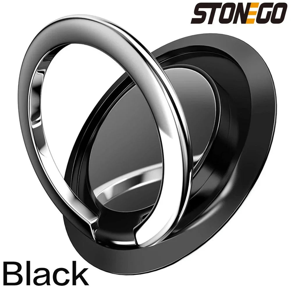 STONEGO Luxury Metal Mobile Phone Ring Holder Magnetic Car Bracket Socket Phone Ring Universal Car Bracket Phone Accessories