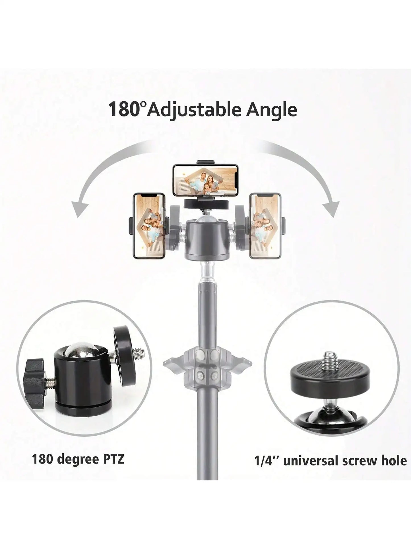 1pc 63-inch With Foldable Tripod &  Phone Holder clip 160.02 Cm Multifunctional Tripod, Tripod For Phone And Camera