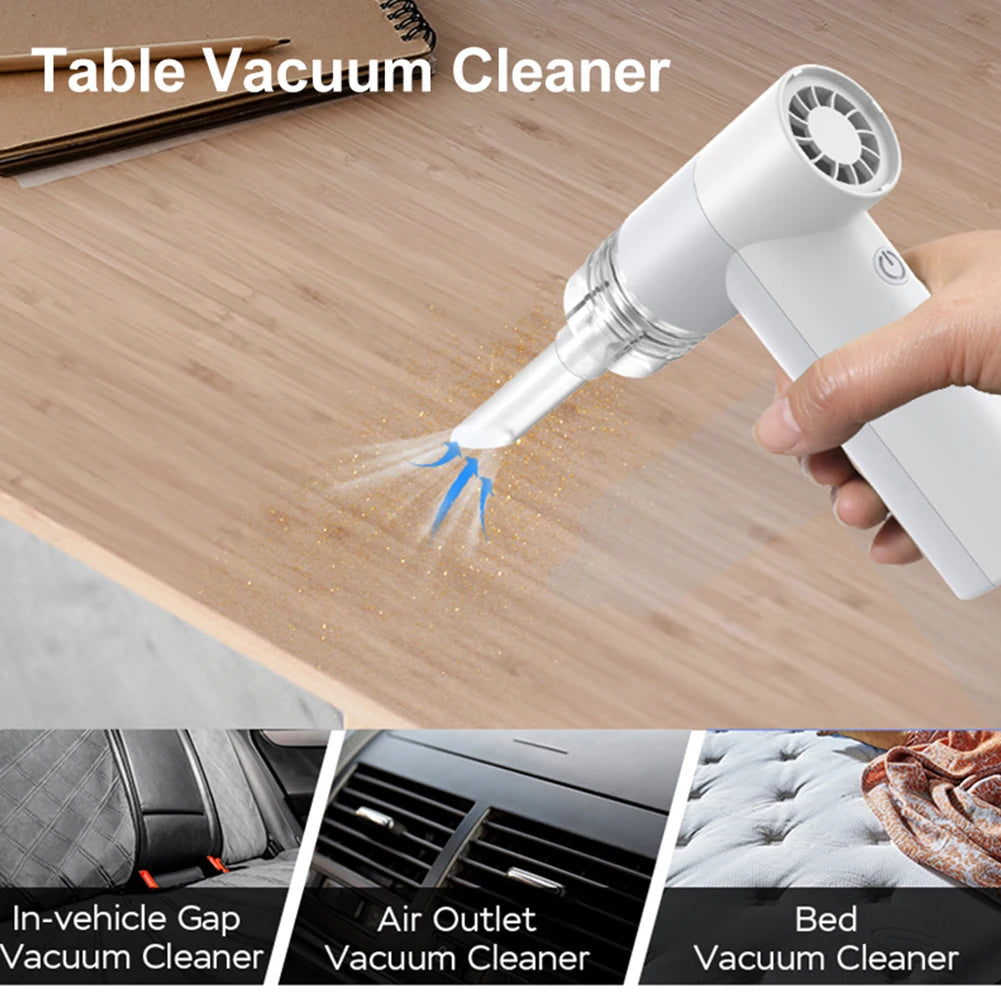 Protable Air Duster for Computer Cleaning Brushless Motor 4-Speed Air Blower for PC computers Keyboard Sofa Car Turbo Jet Fan