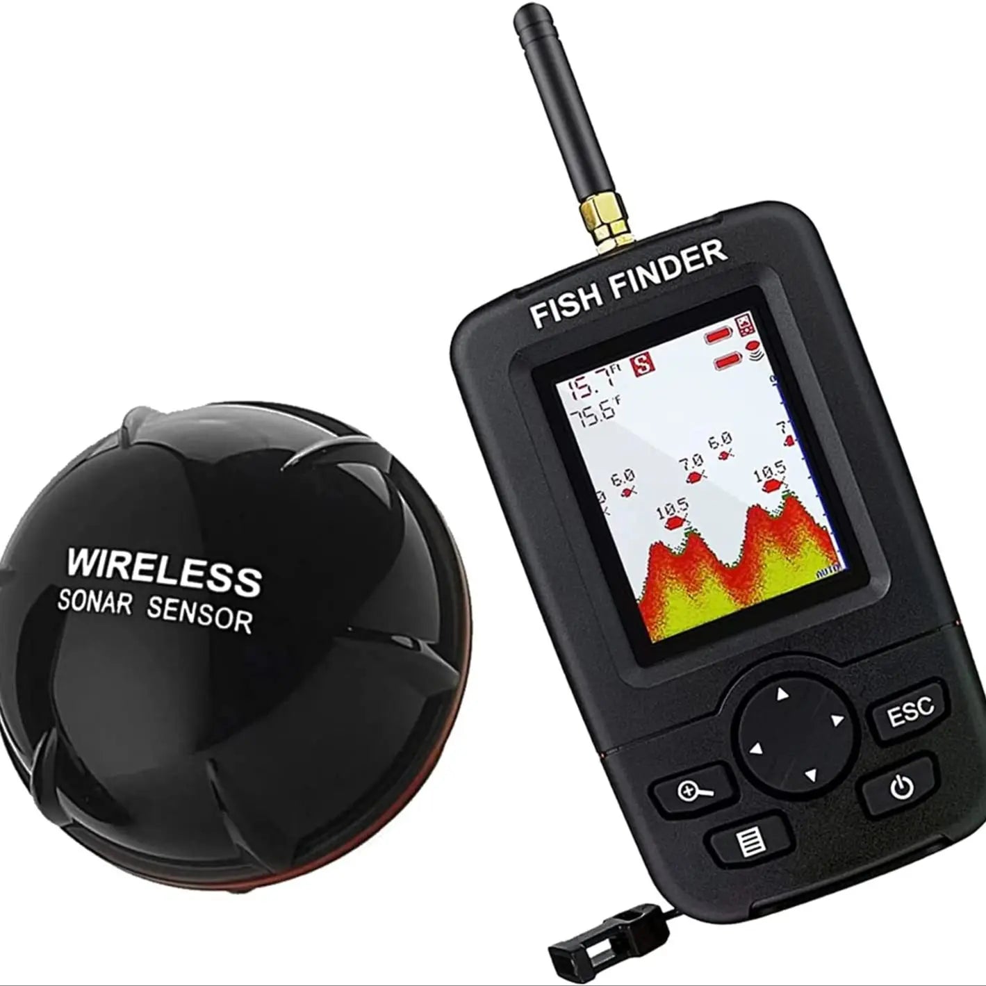 Wireless Sonar Fishing Alert Fish Finder Underwater Echo Sounder Fishing Detector Portable Fish Finder