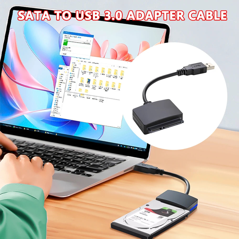 USB 3.0 To SATA Hard Drive Adapter External Hard Drive Converter External Converter for 2.5 Inch HDD/SSD Data Transfer