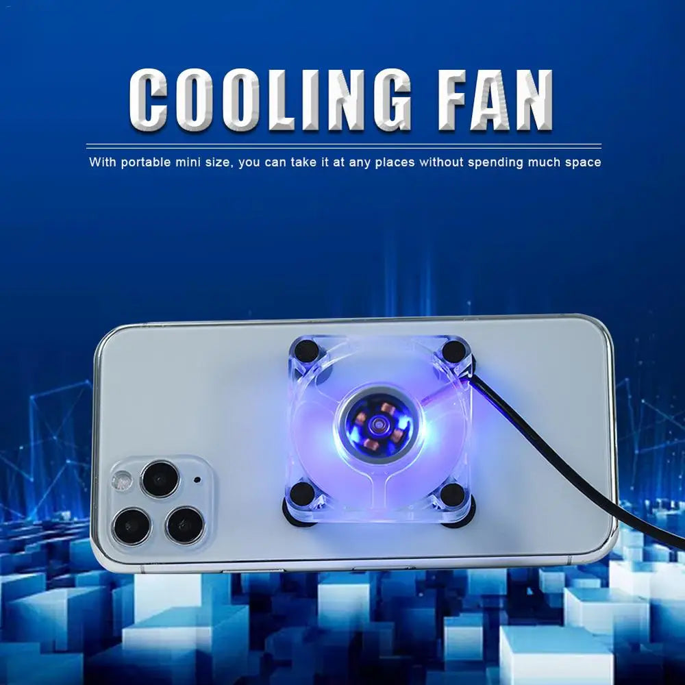 Portable Phone Cooler Fan USB Mobile Fan With Suction Cup Bottom Turbo Fan Cooler For Cell Phone Accessories Gamer Radiator