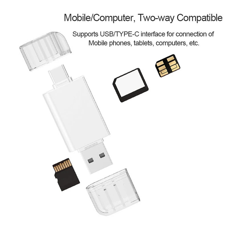 USB-C Type C/ USB 2.0 To Nano Micro-SD Card  memory