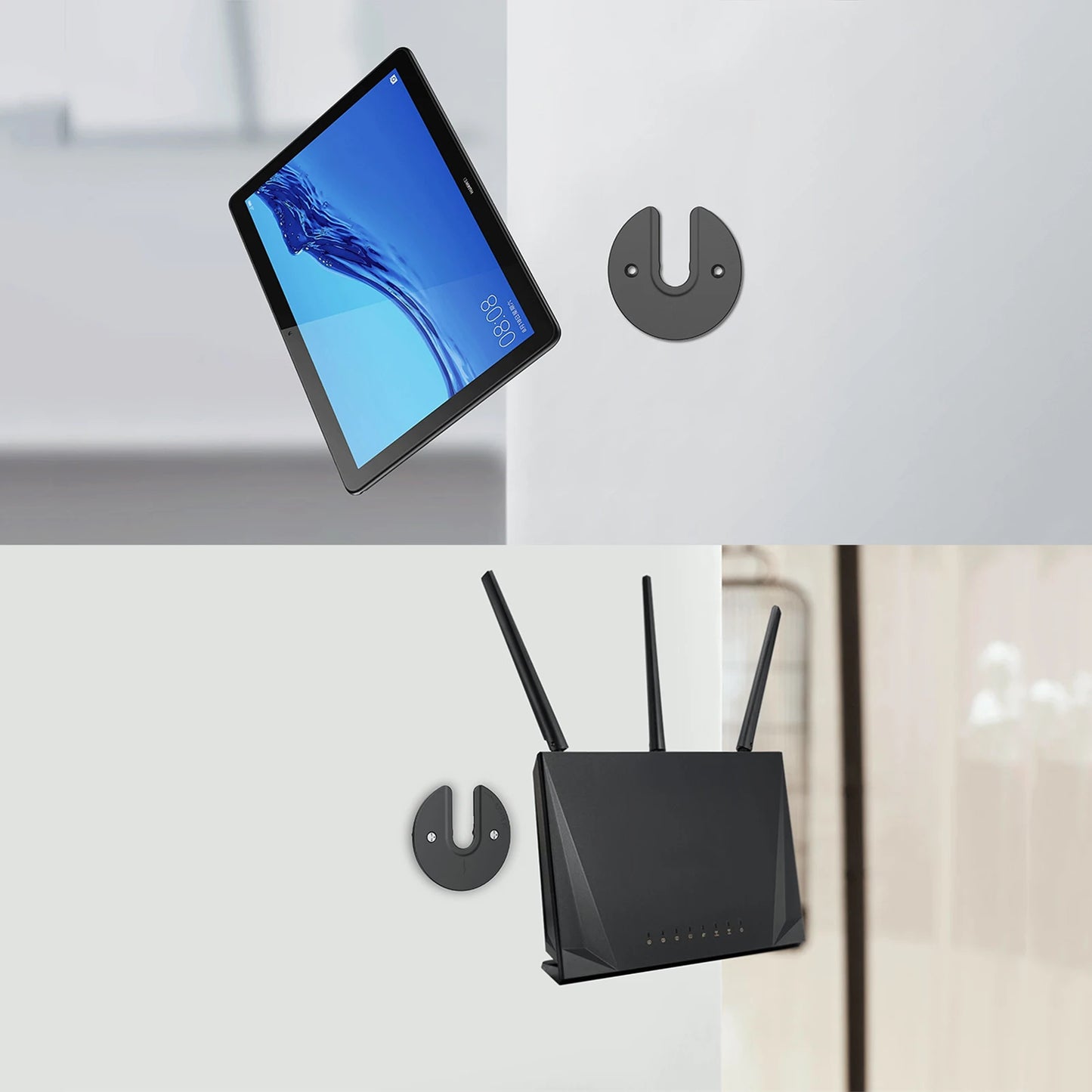 Tablet Pc Wall Mount Bracket Adjustable For Ipad Bracket Notebook Back Storage Bracket For Router/Phone Supporting