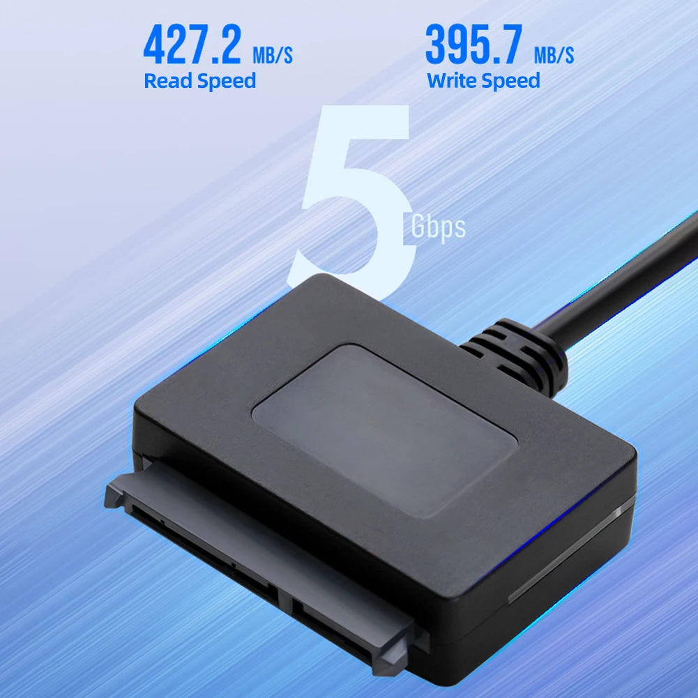 USB 3.0 To SATA Hard Drive Adapter External Hard Drive Converter External Converter for 2.5 Inch HDD/SSD Data Transfer